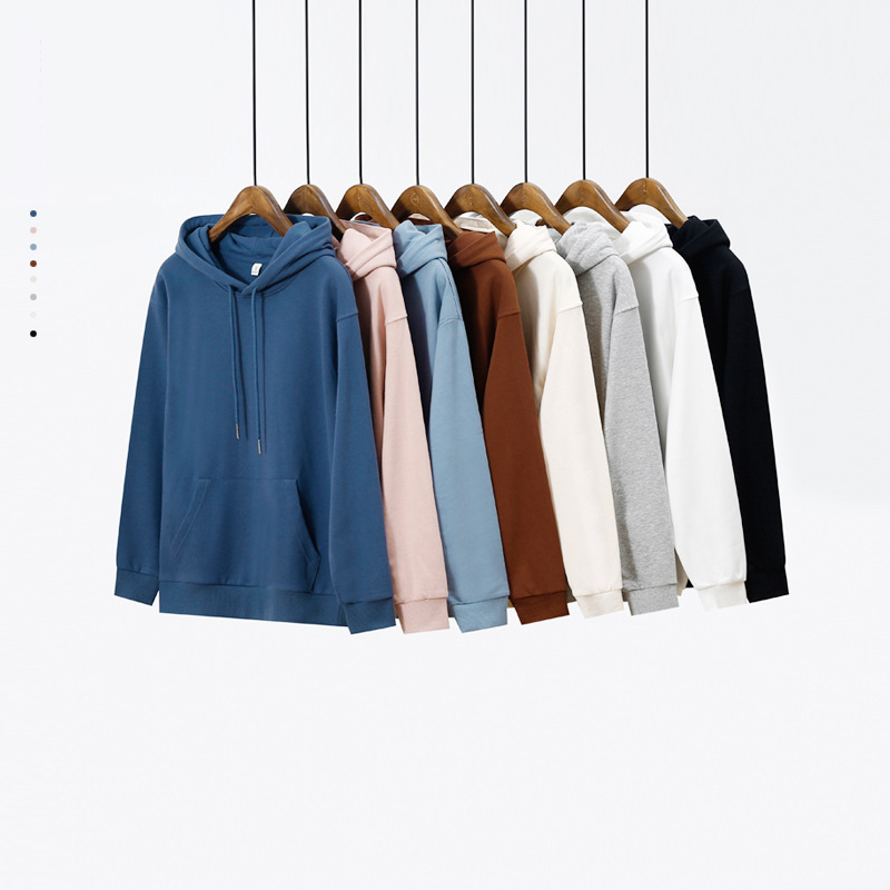 Display image of unisex raglan sleeve hoodies in different colors